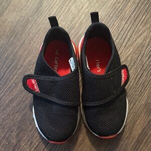 Carter's Black Sneakers with Red Accents